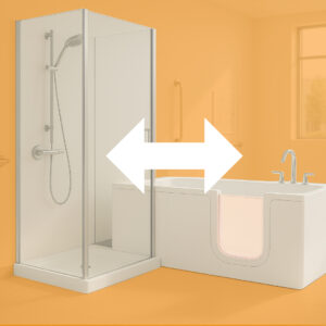 Badewanne zur barrierefreien Dusche